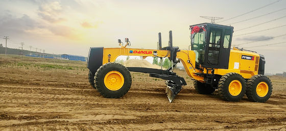 Changlin Compact Motor Grader Équipement lourd PY180H 180hp Avec le balde 12 pieds / 10 pieds